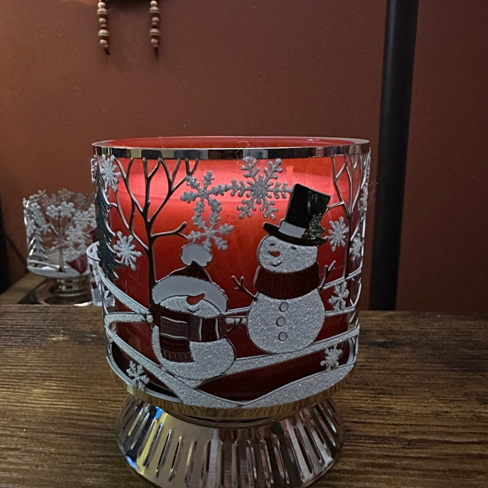 Festive Snowman Candle Holder